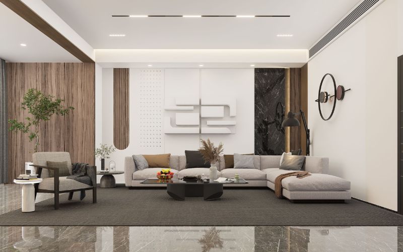 Sofa may đo theo kích thước thực tế của phòng khách